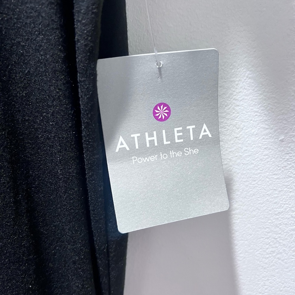 Athleta NWT Classic Tee Black V-Neck Dress long sz med women’s - Picture 4 of 6